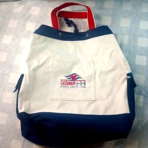 Disney Castaway Club Tote Bag - Red, White, and Blue